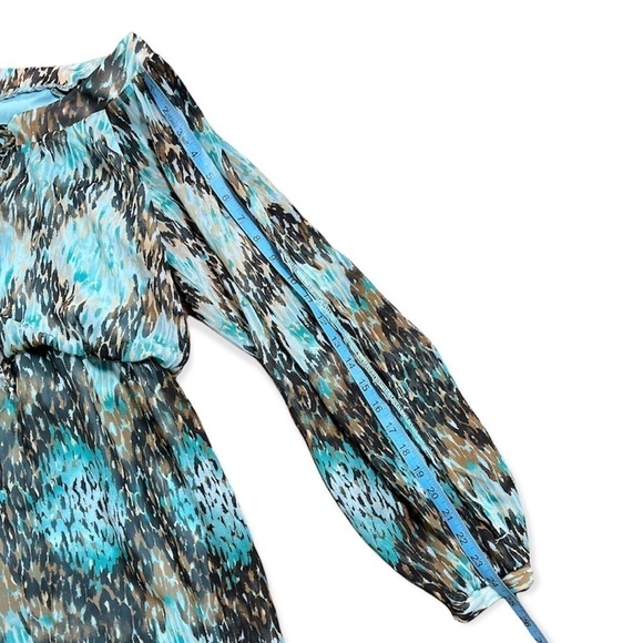 Twenty-Six Brand Abstract Print Layered Open Sleeve Dress sz 7 - Picture 10 of 14